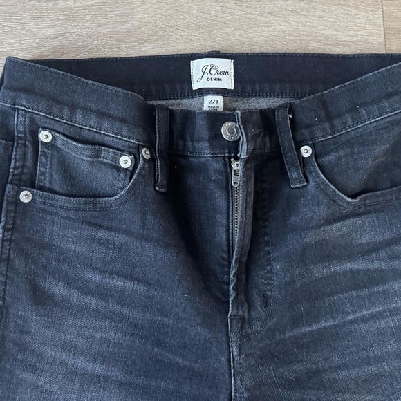 J Crew Women's 9" High Rise Vintage Straight Leg Jean Denim Pants Black 27 TALL - Picture 5 of 7